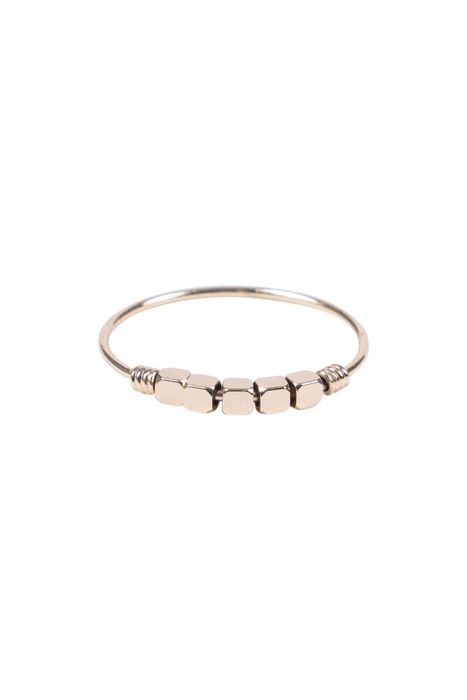 Zusss ring metalen kraaltjes goud 0404 004 5000 voor