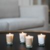 Zusss set van 4 glaskaarsjes met tekst kaki 0503 071 1514 00 sfeer1