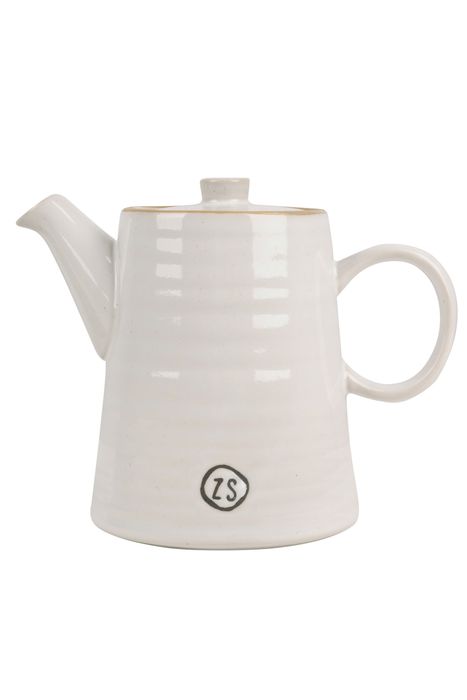 Zusss theepot aardewerk 1,25L wit 0704 003 0500 00 voor